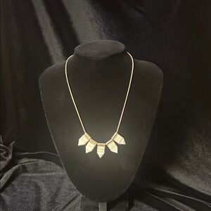 Universal Thread Gold Tone Howlite Chevron Necklace